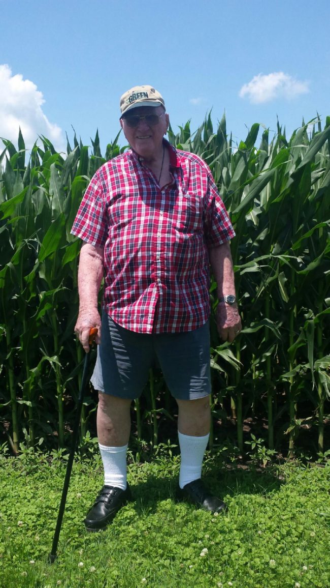 A Farmer outstanding in his field