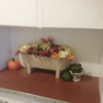 fall flowers in a mini trough