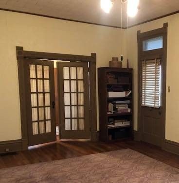 French Doors leading into Office