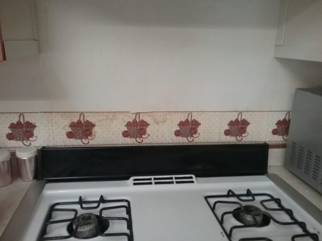 kitchen border over stove