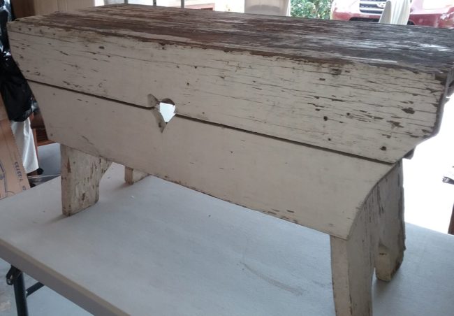Bench Front Before cleaning
