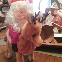 Battery operated Santa on Reindeer