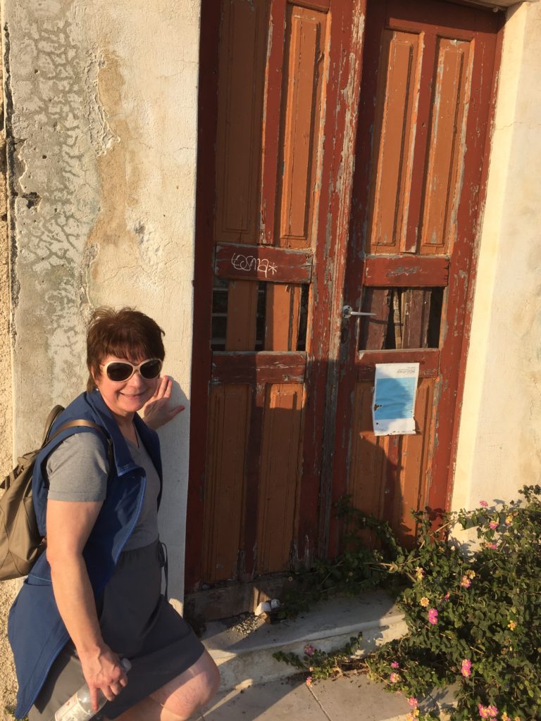 rustic door in greece