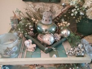 Christmas Centerpiece with Vintage accents