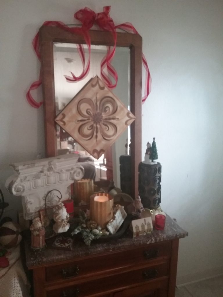 Christmas entryway from front
