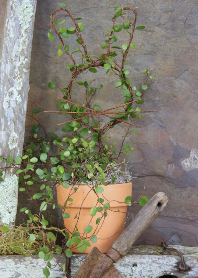 Rabbit Angel vine topiary