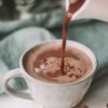 Hot Chocolate Poured into Cup