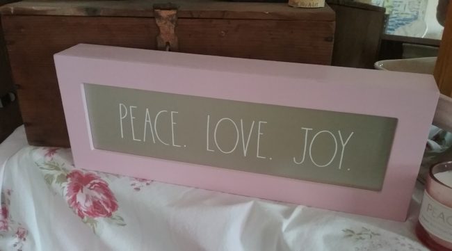 peace love joy sign