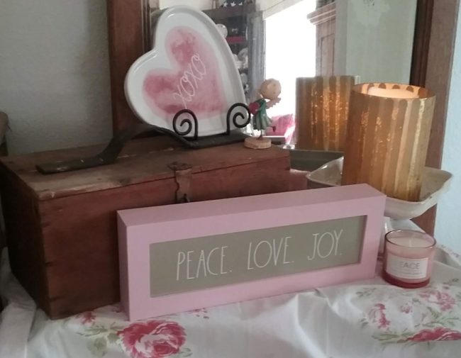 Peace love joy before Valentine Bag added