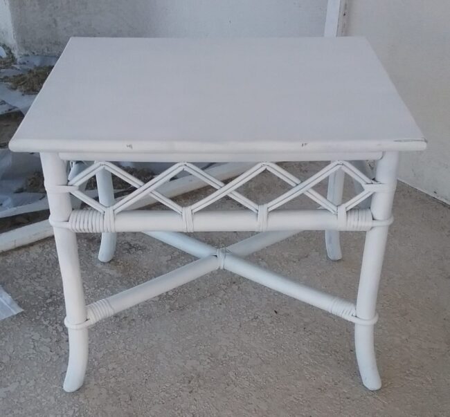 Chalk painted end table