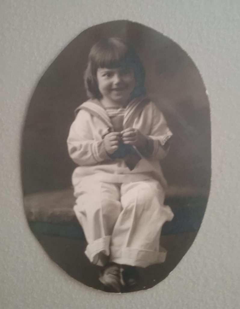 Mom as a child wearing the Sailor Suit
