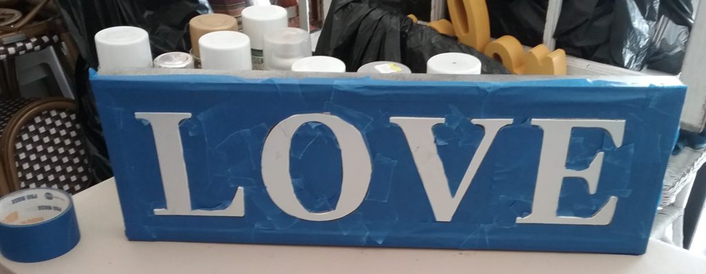 Love Sign ready for spray paint