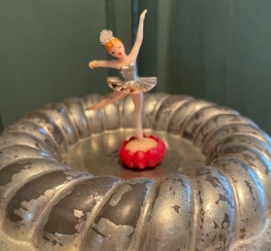 small ballerina shaped cake decoration