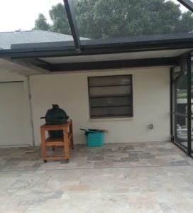 waiting on cabinets to arrive for the outdoor kitchen