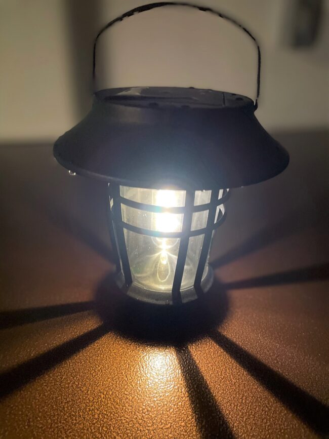 up close picture of solar lantern