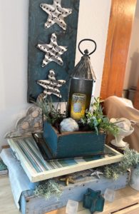 Dining room side table Coastal arrangement for Fall