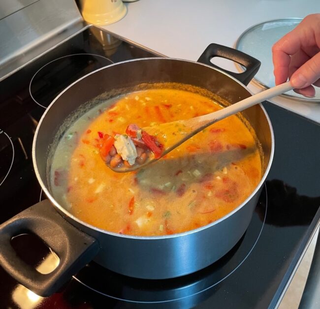 Chuckwagon Soup almost ready to eat