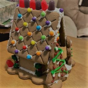 Gingerbread house side view