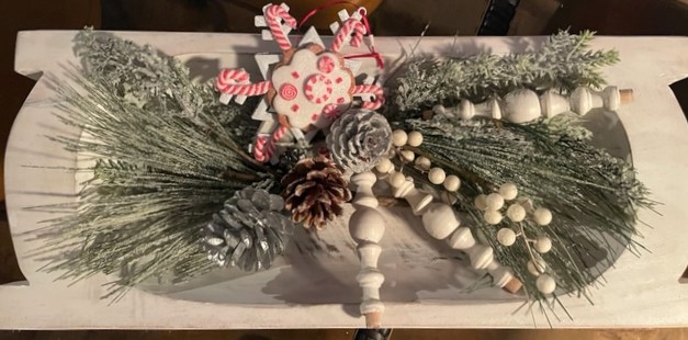 white dough bowl with holiday theme