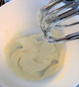 Creamed butter & sugar