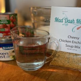 Basic ingredients for Cheesy Chicken Enchilada soup