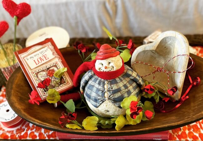 How to Add Valentine Accents to Winter Decor