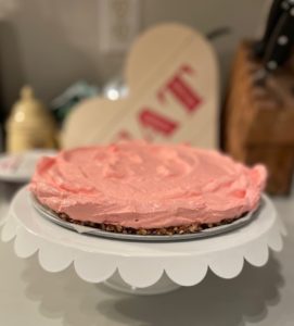 Cherry Cheesecake with a gluten free pecan crust