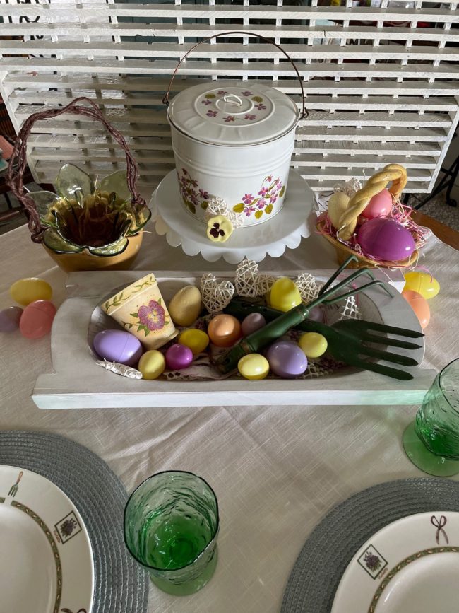 garden themed Easter doughbowl