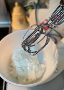 mixing bowl with Greek yogurt & cream cheese