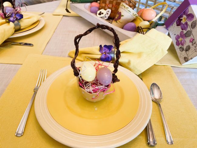 Sunny Yellow Easter place setting