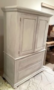armoire waiting for new knobs