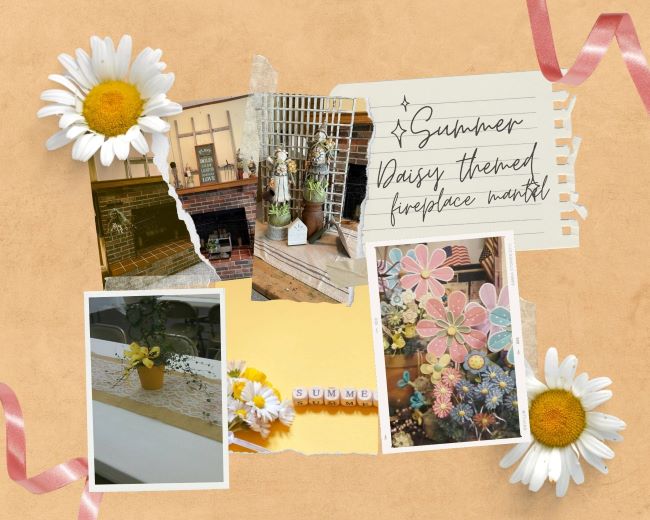 Summer Daisy Themed Collage