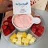 Serving tray with fruit & Strawberry Cheesecake dip