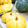 pumpkin shaped dinner rolls with a pecan stem