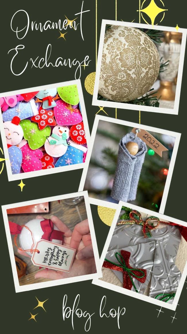 collage of Christmas ornaments