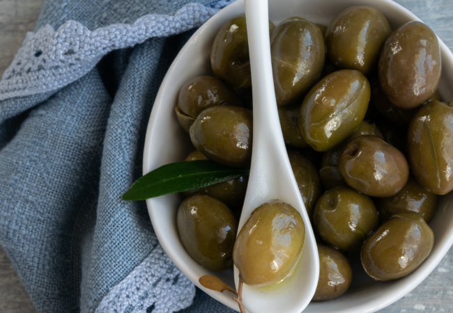 Easy Marinated Green Olives