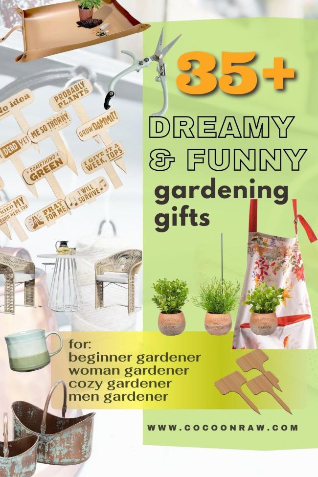 collage of garden related gift ideas for your favorite gardener