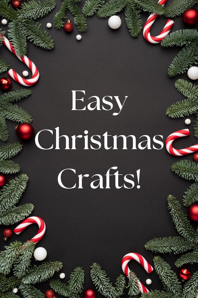 chalkboard background with evergreen boughs, candy canes and ornament around the edge