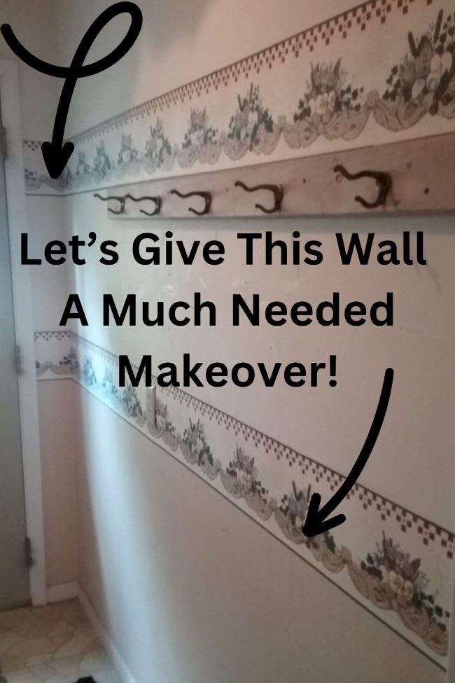 drywall with outdated wallpaper border