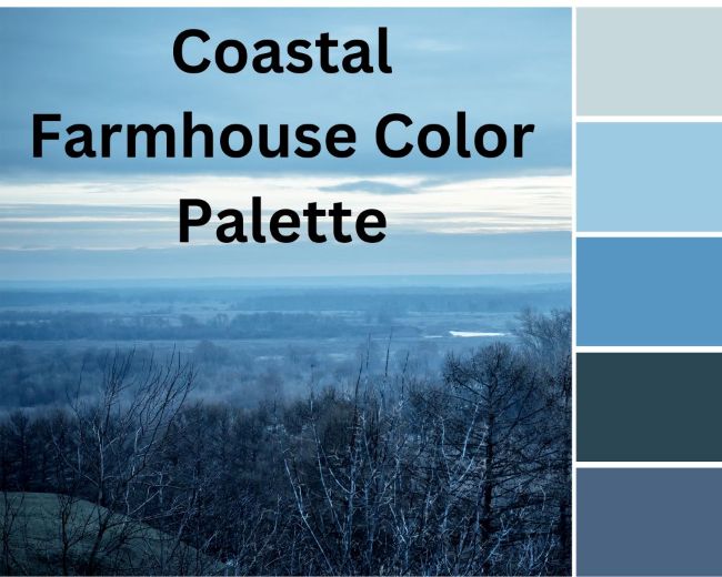 color swatches for Coastal Farmhouse color palette