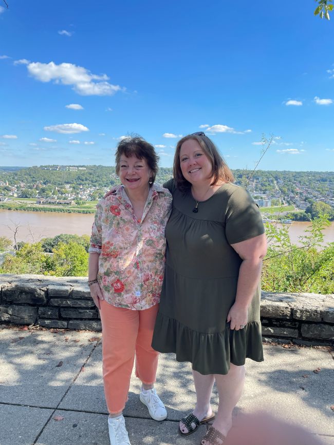 two friends in Eden Park, Cincinnati OH